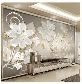 Pesan wallpaper dinding 3d custom toko jual dan pasang gorden murah