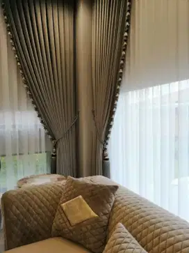 Pasang gordyn gorden hordeng murah vertikal roll blind jasa tirai viv