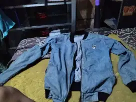 Jaket jeans biru RJ COOLESTMON COWOOYYZr SINCE1976