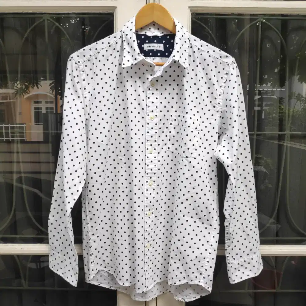Kemeja Vintage Polkadot Browny