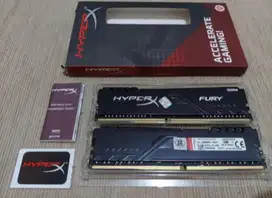 ram memory kingstone hyper x fury 2x4 gb ddr 4 2666hz