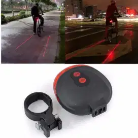Lampu Belakang Sepeda Dengan Laser Bikelane