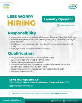 Karyawan Laundry