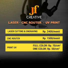 Jasa Laser Cutting & Engraving, CNC Router, Print UV