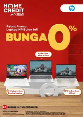 Laptop Merk Hp kredit cicilan 0% by home credit