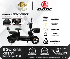 Sepeda Listrik Exotic groza TX Motor Power 500 Watt Bergarans Resmi