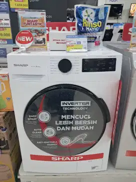 PROMO KREDIT MESIN CUCI SHARP 8KG ES-FL1480MWX/WH