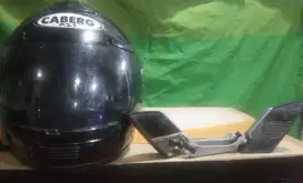 Helm merk Caberg dan kaca spion