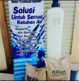 sepaket penyaring air keruh, kuning, bau, berkapur dll.