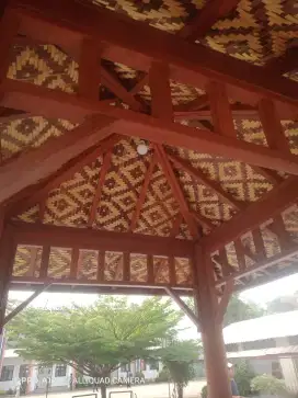 Saung gazebo kayu kelapa size 2x2 m²