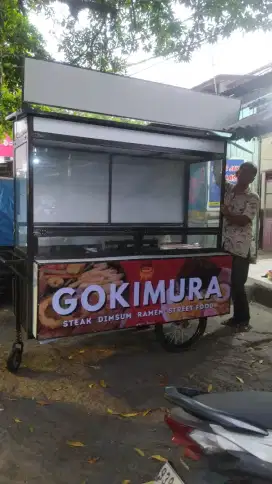 Jual gerobak dorong almunium dimsum