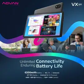 Advan TAB VX NEO 4GB/128GB 10.1”IPS Screen Tablet Android 14 - Black