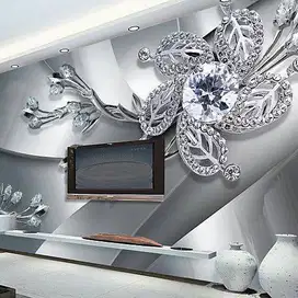 Jual gorden hordeng gordyn tirai jendela wallpaper dinding 3d custom
