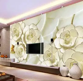 Jual gorden hordeng gordyn tirai jendela wallpaper dinding 3d custom