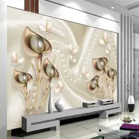 Pesan wallpaper dinding 3d custom toko jual dan pasang gorden murah