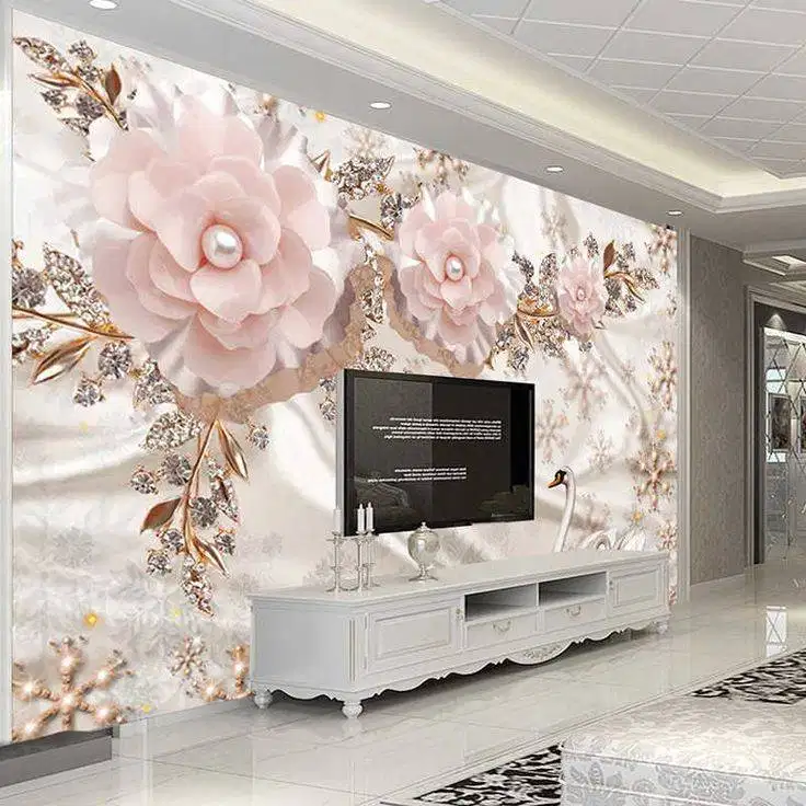 Jual gorden hordeng gordyn tirai jendela wallpaper dinding 3d custom