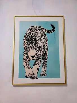 Lukisan Bludru Leopard Bagus
