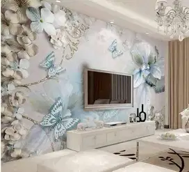 Pesan wallpaper dinding 3d custom toko jual dan pasang gorden murah