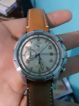 Jam Fossil ORI tali kulit masih bawaan semua dari baru