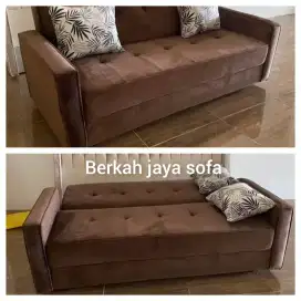 Sofa bed santai 3 pungsi bludru