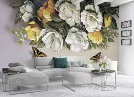 Jual gorden hordeng gordyn tirai jendela wallpaper dinding 3d custom