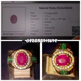 Natural Ruby Songea pinkish Red