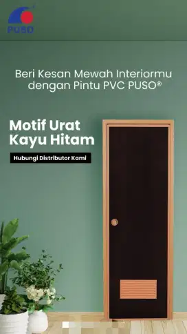 Pintu Kamar Mandi PVC merk PUSO Ukuran Bisa Customs