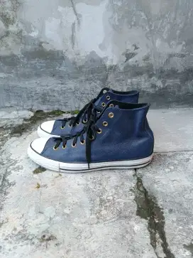 SEPATU SIZE 44,5 29 CM - CONVERSE CT HI LEATHER BLUE || BEKAS ORIGINAL