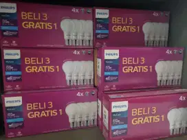 Paket isi 4 lampu philips LED 8 W multipack 8 watt