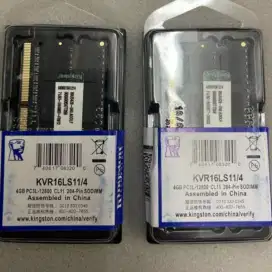 Ram laptop kingston 4gb ddr3 pc12800 New