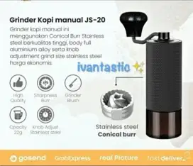 Penggiling Kopi Manual Coffee Grinder Premium JINSEI JS-20 JS 20c JS20