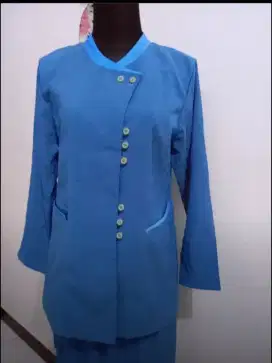 Setelan Blazer Wanita Biru preloved