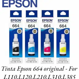 TINTA EPSON 664 ORIGINAL FOR PRINTER L100/L120/L200/200/L220/310