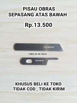 Pisau Mesin obras Jarum mesin obras (TIDAK COD, TIDAK KIRIM)