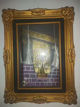 pajangan kaligrafi Ka'bah tiga dimensi