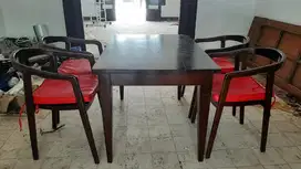 Set Meja Kursi Jati Restoran/ Cafe