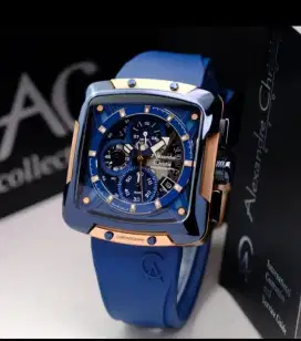 Jam tangan Pria Alexandre Christie original ac 3030 ros gold blue