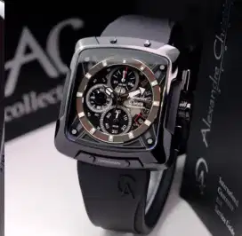 Jam tangan Pria Alexandre Christie original ac 3030 black