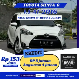 (DP 5jt) Sienta G 2016 matic