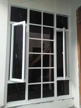 Kusen aluminium almini partisi pintu jendela