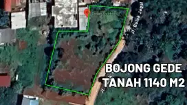Tanah di Bojong Gede dekat stasiun Citayam, Luas 1140 M2.