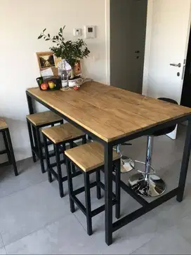 Produksi meja dan kursi industrial serbaguna untuk kafe, taman dll