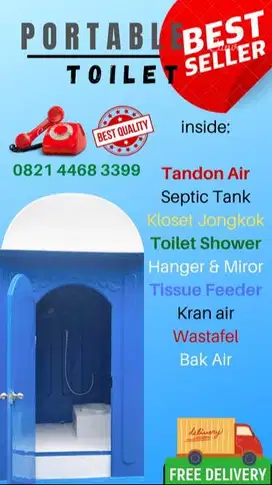 Produsen toilet portable fiber ringan praktis mudah dipindah murah