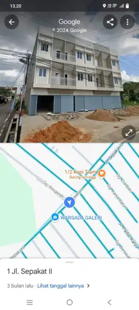 Ruko sepakat 2 untan full beton 3,5 lantai posisi hook