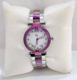 Jam tangan y18003L3 silver purple cewek