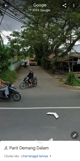 Tanah tepi jalan parit demang dalam ukuran 20 x 100