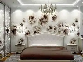 Jual gorden hordeng gordyn tirai jendela wallpaper dinding 3d custom