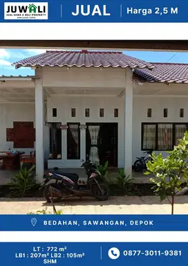 Dijual Rumah Luas 2 Bangunan Di Bedahan Sawangan Depok
