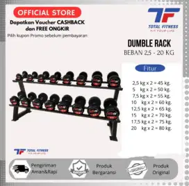 DUMBLE SET RACK 2,5KG - 20KG