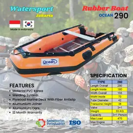 Perahu Karet Mancing/Rescue OCEAN 290 Kap 4 Orang Perekatan Welding